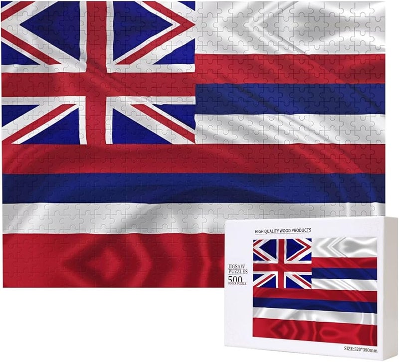 هاواي علم 500 قطعة لغز للأدوات المنزلية الديكور 20.4 × 15 بوصة - Image 1